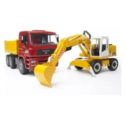 Camion Man e Escavatore scala 1:16 LIEBHERR 02751