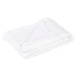 Coperta lettino tessuto pile 100% poliestere (145x110cm) Bianco 020 2150 05