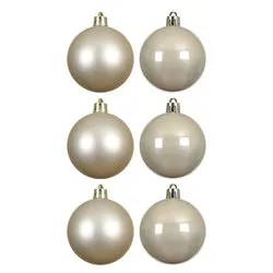 Set palline albero Natale (6pz-8cm) Plastica Pearl 9022065
