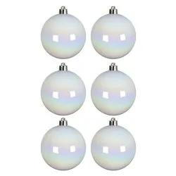 Set palline albero Natale (6pz-8cm) Plastica White iris 9022054