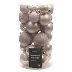 Set palline albero Natale (30pz) Plastica Blush pink 9022937