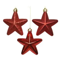 Stelle (6pz) Plastica Red 9027862