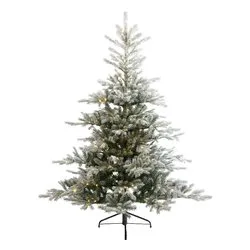 Albero Natale GRANDIS Verde innevato (PVC e PE - H180 D132 cm) 9670122