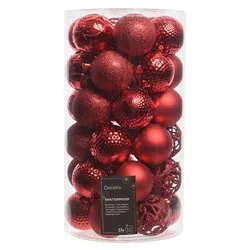 Set palline albero Natale (37pz-6cm) Plastica Red 9020802