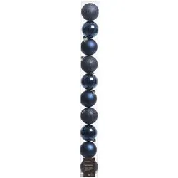 Set palline albero Natale (10pz-6cm) Plastica Night blu 9020214