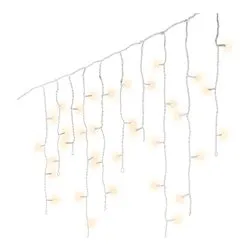 Tenda luminosa Natale Bianco 119 luci - LED Bianco caldo (5 + 5 mt) 8 Giochi di luce IP44 494811