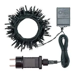 Filo Verde 360 luci - MINILED Bianco caldo (25,7 + 4 mt) 8 Giochi di luce XMAS KING IP44 32521