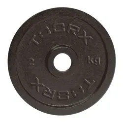 Disco ghisa olimpionico foro 25 mm (2Kg) Nero DNG 2