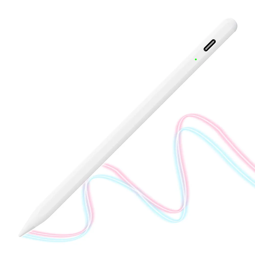 Touch Pen Techsuit AC10-CP per Apple iPad, Versione Attiva, Bianco