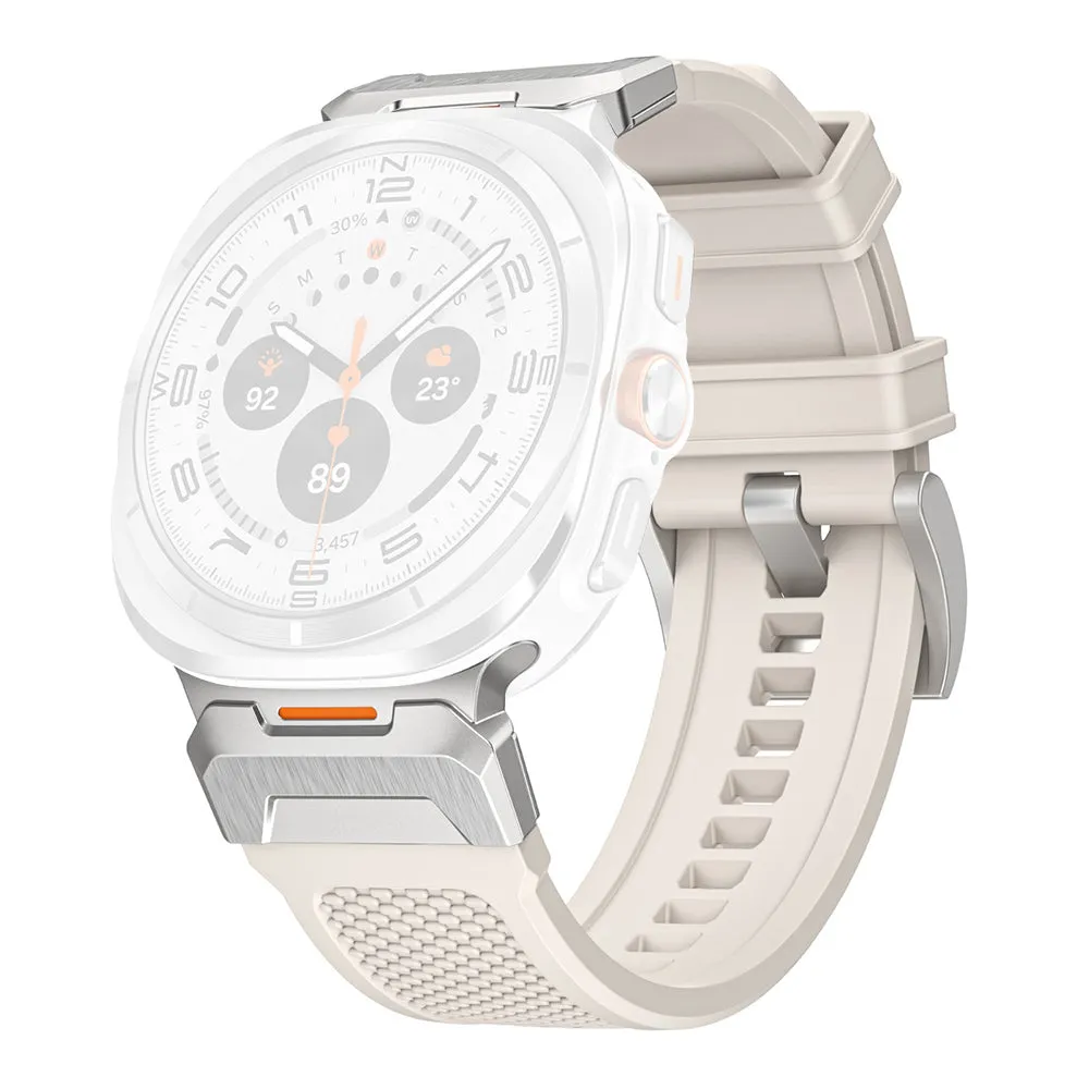 Cinturino Techsuit W068 per Samsung Galaxy Watch Ultra Series, Bianco Argento