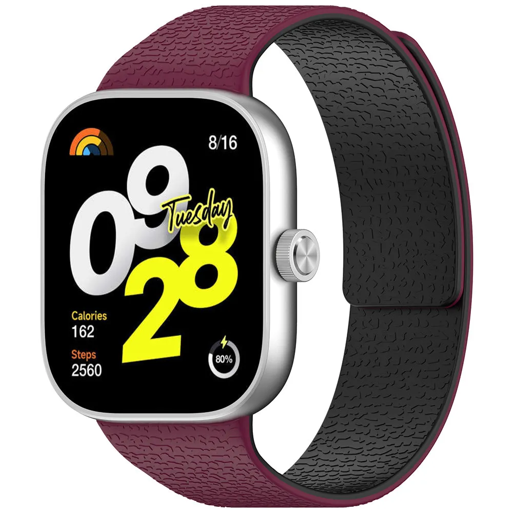 Cinturino Techsuit W016 per Xiaomi Smart Band / Watch Series, Nero Ciliegia