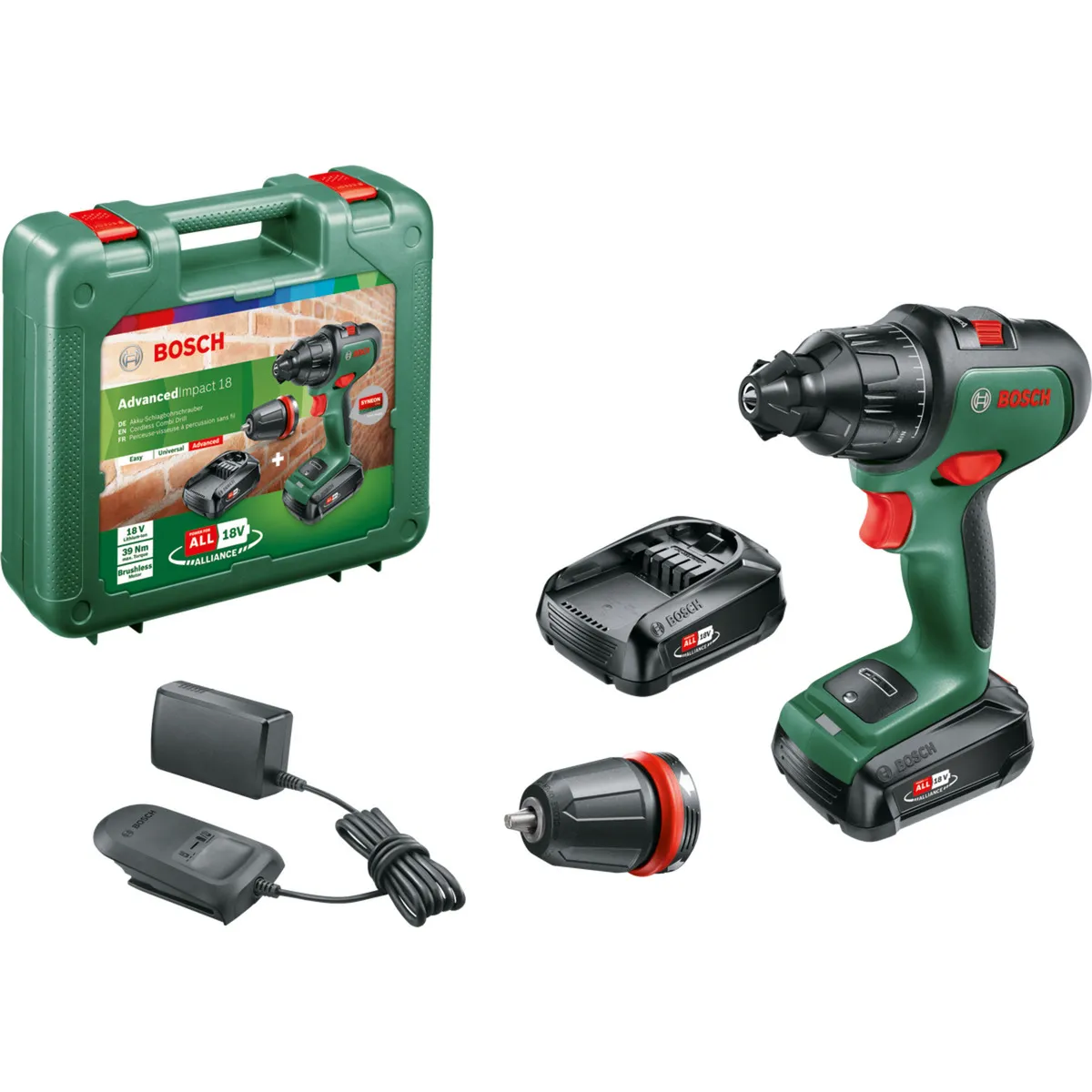 Trapano avvitatore a percussione a batteria AdvancedImpact 18