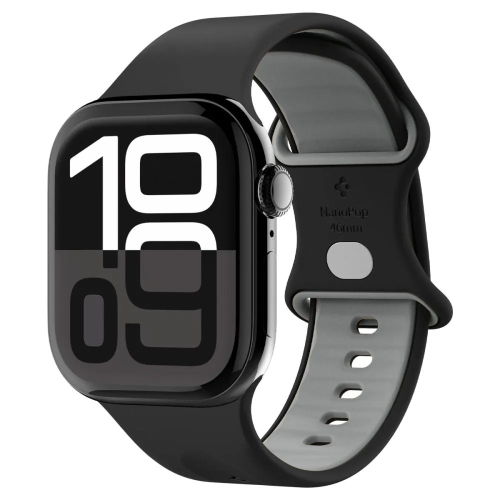 Cinturino Spigen Nano Pop per Apple Watch 49mm / 46mm / 45mm / 44mm / 42mm Series, Nero AMP09321