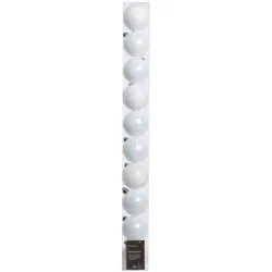 Set palline albero Natale (10pz-6cm) Plastica White iris 9020175