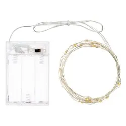 Filo Argento 20 luci - MICROLED Multicolore (1,9 + 0,1 mt) Luce fissa CHRISTMAS IP20 65819