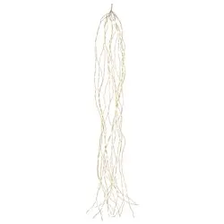 Filo Rame 300 luci - MICROLED Bianco caldo (1 + 4 mt) Cascata 15 fili 1 Gioco di luce XMAS KING IP44 48713