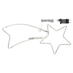 Stella cometa (L65 H28 cm) 1 gioco di luce (1pz) 196 luci - LED Bianco freddo IP44 64478