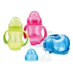 Biberon silicone (240ml) Presa Facile (3-6m) Assortito ID1107