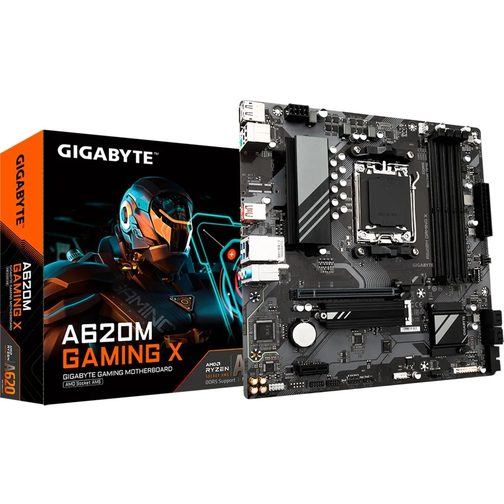 A620M GAMING X Scheda Madre - Supporta CPU AMD Ryzen 8000, 8+2+1 Fasi VRM Digitale, fino a 8000MHz DDR5 (OC), 1xPCIe 4.0 M.2, GbE LAN, USB 3.2 Gen 2