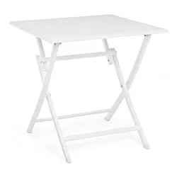 Tavolo pieghevole da esterno alluminio ELIN Lh30 Bianco (70x70x71cm) 0662500