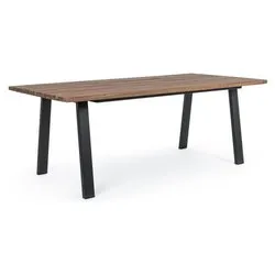 Tavolo da esterno legno OSLO Fisso Acacia e Antracite (200x100x76cm) 0806910