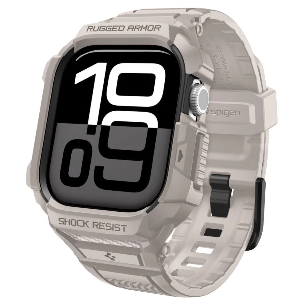 Custodia Spigen Rugged Armor Pro V2 per Apple Watch Series 10 / 11 42mm, Beige ACS10496