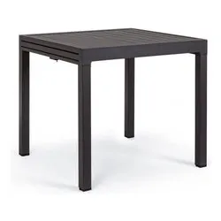 Tavolo da esterno alluminio PELAGIUS Allungabile Antracite (83-166x80x75cm) 0662712