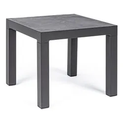 Tavolino da esterno ceramica KLEDI Antracite (50x50x46cm) 0663058