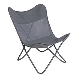 Poltrona acciaio, textilene BUTTERFLY Gabicce Grigio 0814316