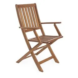 Sedia con braccioli legno MALI Acacia naturale 0805127