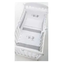 Piumone lettino set 3 pz PICCOLI AMICI Grigio 9900279180