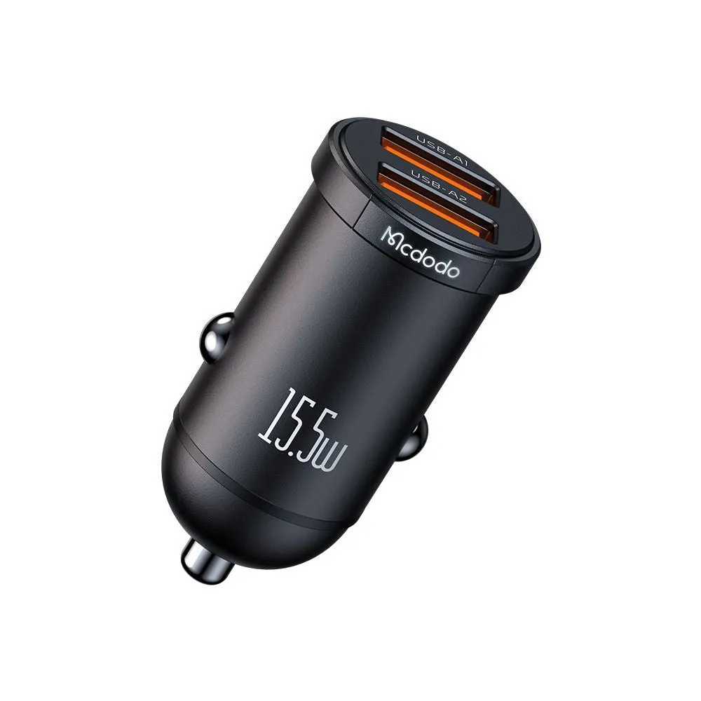 Caricabatterie Auto McDodo CC-2950 Cool, 15.5W, 3.1A, 2 x USB-A, Nero