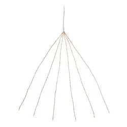 Filo Rame 60 luci - MICROLED Bianco caldo (1 + 0,6 mt) Ramo 8 Giochi di luce CHRISTMAS IP44 46900