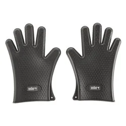 Guanto barbecue silicone 2 pz taglia Unica (27,5cm) Nero 7017