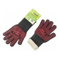 Guanto barbecue cotone e poliestere taglia Unica (34cm) Nero e Rosso GU350PRIME
