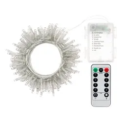 Filo Trasparente 180 luci - LED Bianco freddo (7,2 + 0,5 mt) 8 Giochi di luce XMAS KING 67301
