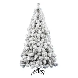 Albero Natale SAINT MORITZ Verde innevato (PVC - H240 D127 cm) MORITZINN240