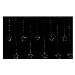 Tenda luminosa Natale Trasparente 350 luci - NANOLED Bianco caldo (3,6 + 5 mt) Stelle Giochi di luce IP44 D3544