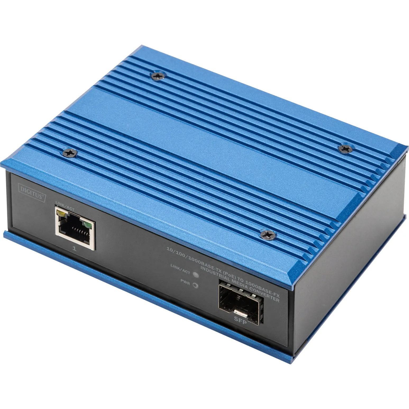 Convertitore di media 10/100/1000Base-TX PoE a 1000Base-FX