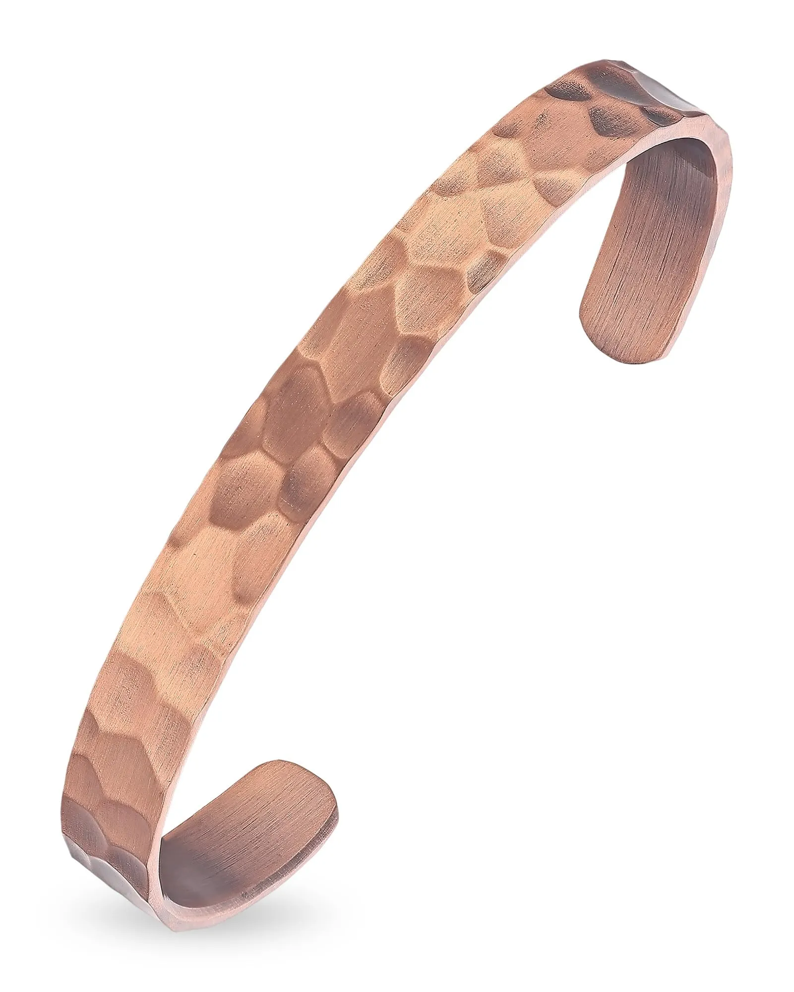 MagEnergy Bracciale in rame per uomo e donna, 100% rame puro, grezzo, solido e non rivestito, fatto a mano, bracciale tibetano senza tempo, Metallo