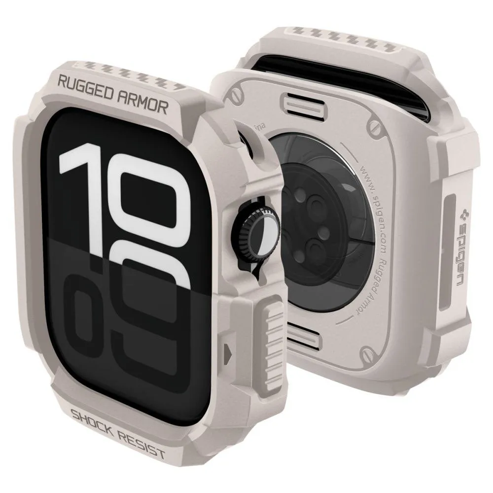 Custodia Spigen Rugged Armor V2 per Apple Watch Series 10 / 11 42mm, Beige ACS10493