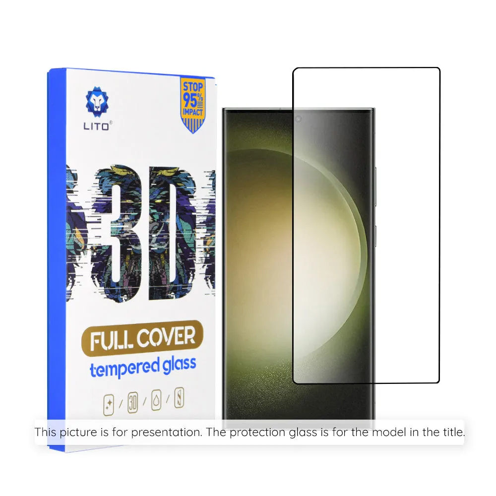 Pellicola Protettiva Schermo Lito per Samsung Galaxy S25 S931 / S24 S921, Vetro Temperato, Full Glue, 3D, Nera