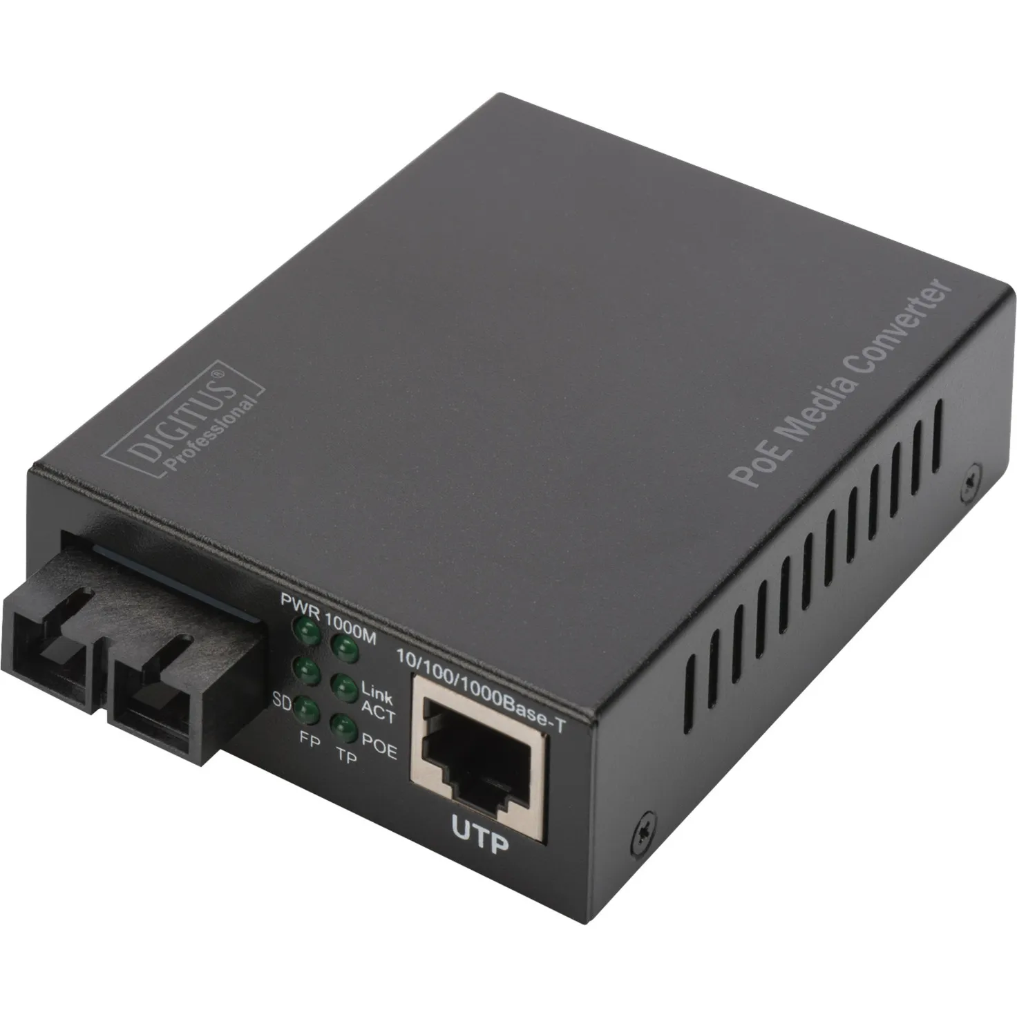 Convertitore di media PoE Gigabit, RJ45 / SC, MM, PSE, Media Converter