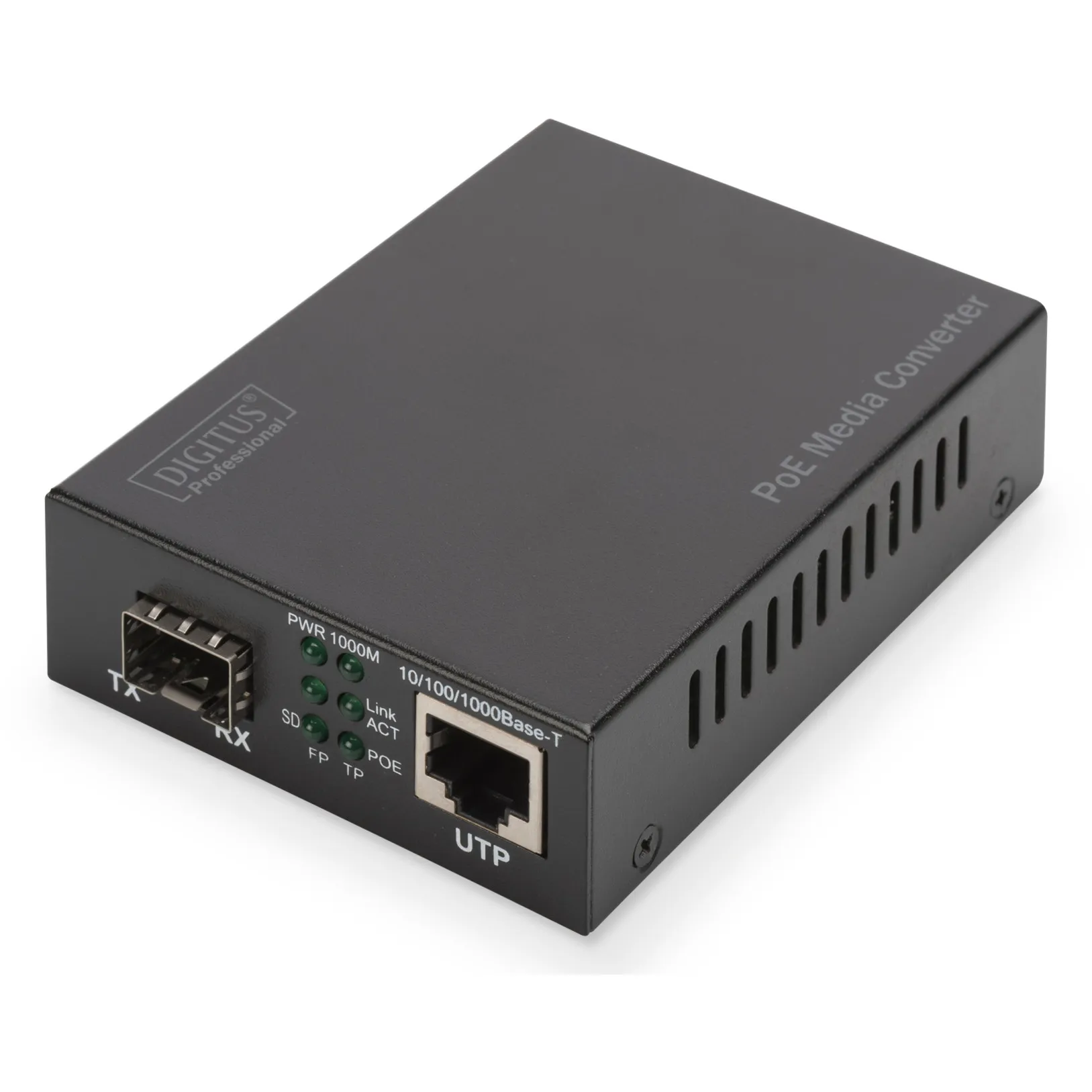 Convertitore di media Gigabit PoE, RJ45 / SFP, PSE, Media Converter