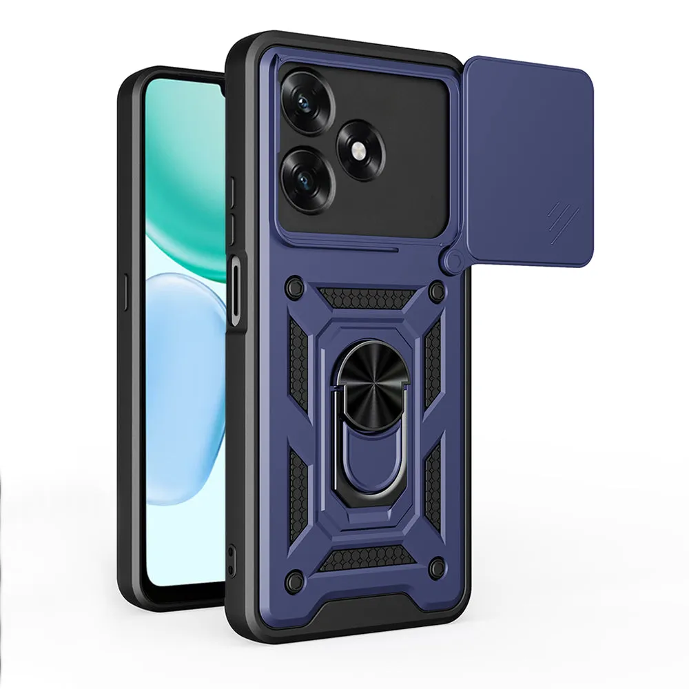 Custodia per Honor X5c Plus, Techsuit, CamShield, Blu