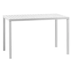 Tavolo impilabile polipropilene CUBE 120 x 70 Fisso Bianco (120x70x75,5cm) 47653 00 000