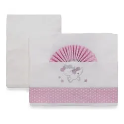 Set lenzuola culla carrozzina 3 pz UNICORN Lilla 015 3010 501