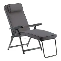 Sedia sdraio con poggiapiedi PARADISO Grigio scuro 8715 11 PAR59N