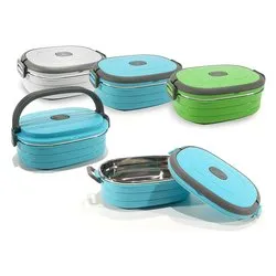 Portavivande termico inox ovale (900ml) Assortito 602405