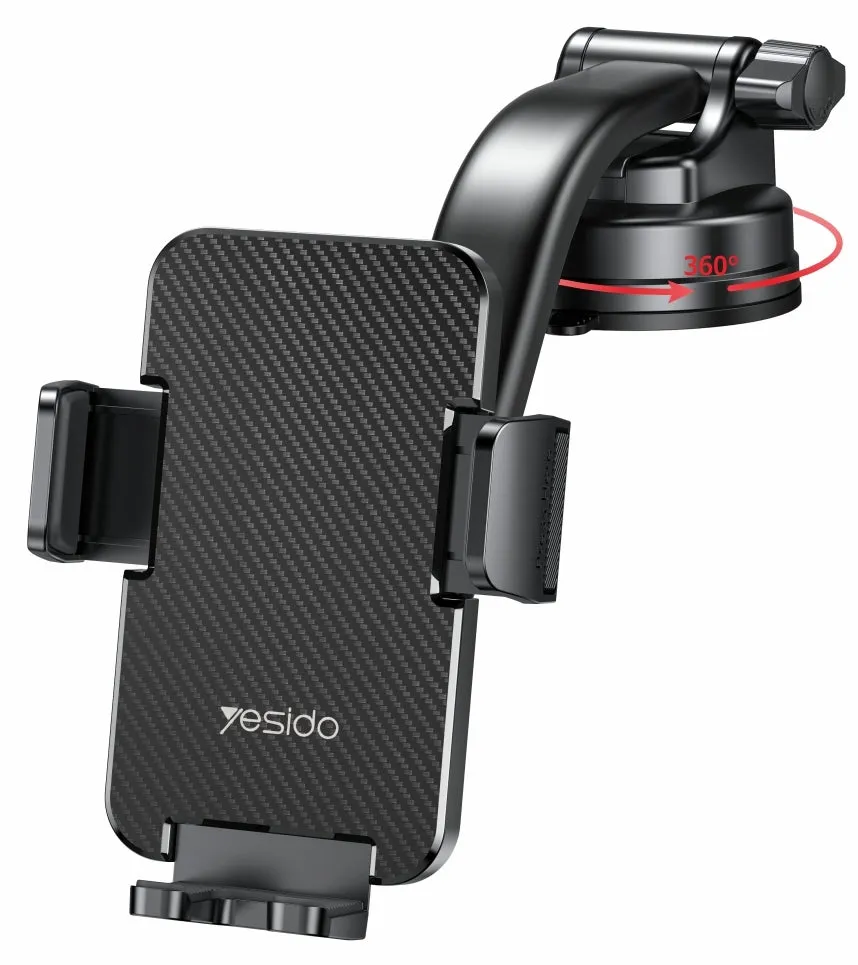 Supporto Auto Yesido C172, 4 pollici - 7 pollici, Nero